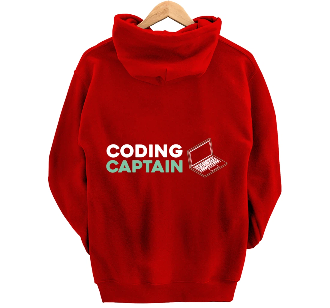 Coding Captain - Developer Software Engineer Programming Pullover Hoodie