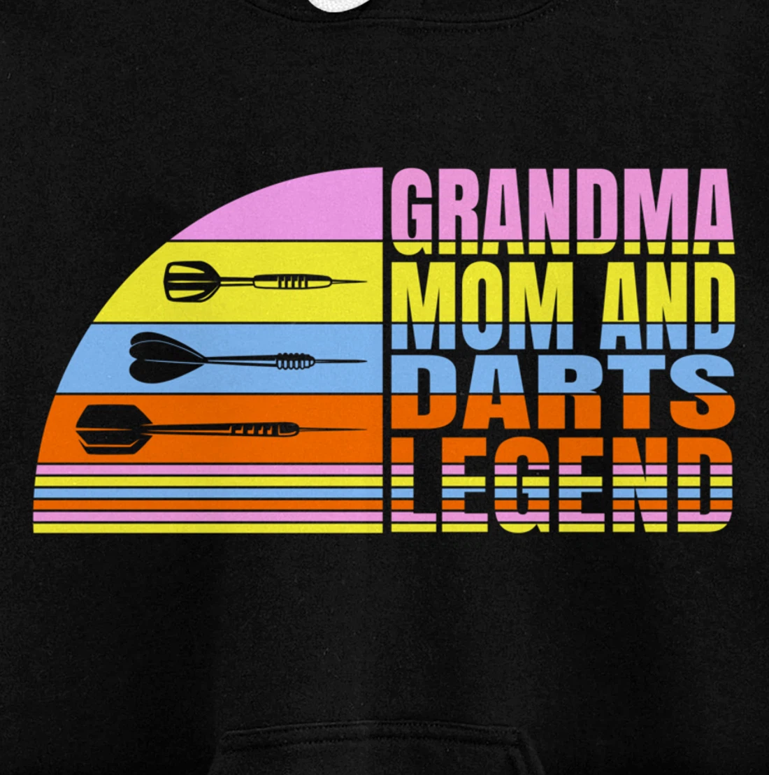 Grandma Mom And Darts Legend, Dart Throwing Women Darts Pullover Hoodie