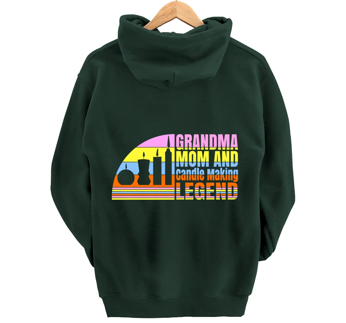 Grandma Mom And Candle Making Legend, Women Candle Maker Pullover Hoodie