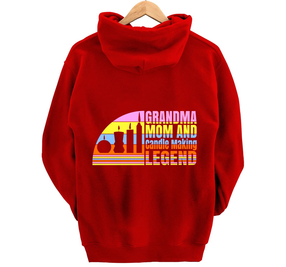 Grandma Mom And Candle Making Legend, Women Candle Maker Pullover Hoodie