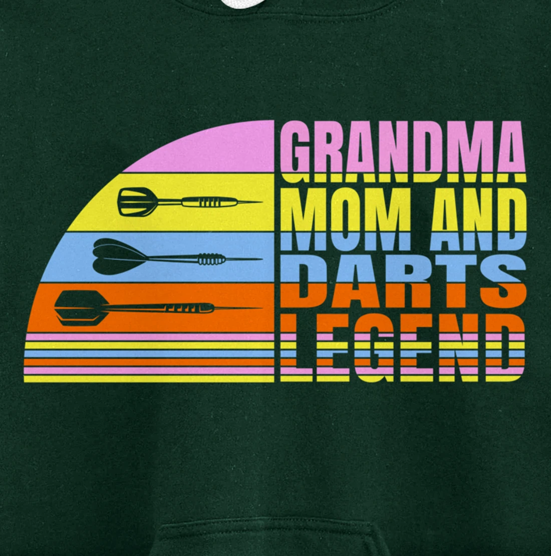 Grandma Mom And Darts Legend, Dart Throwing Women Darts Pullover Hoodie