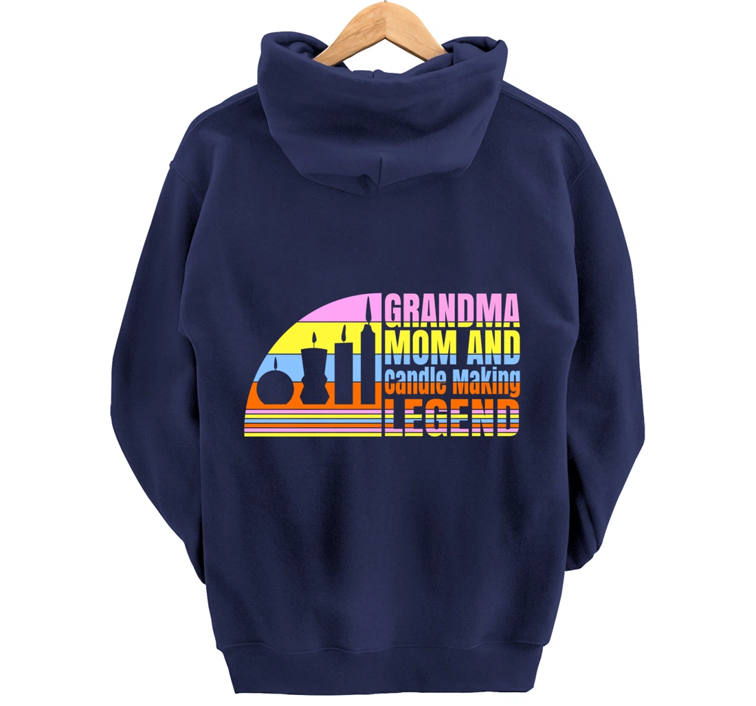 Grandma Mom And Candle Making Legend, Women Candle Maker Pullover Hoodie