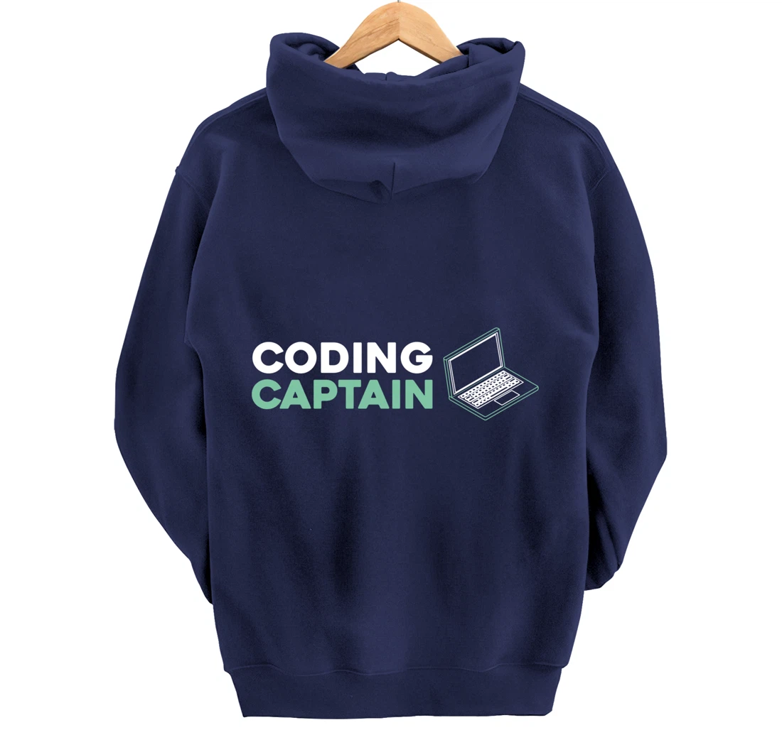 Coding Captain - Developer Software Engineer Programming Pullover Hoodie