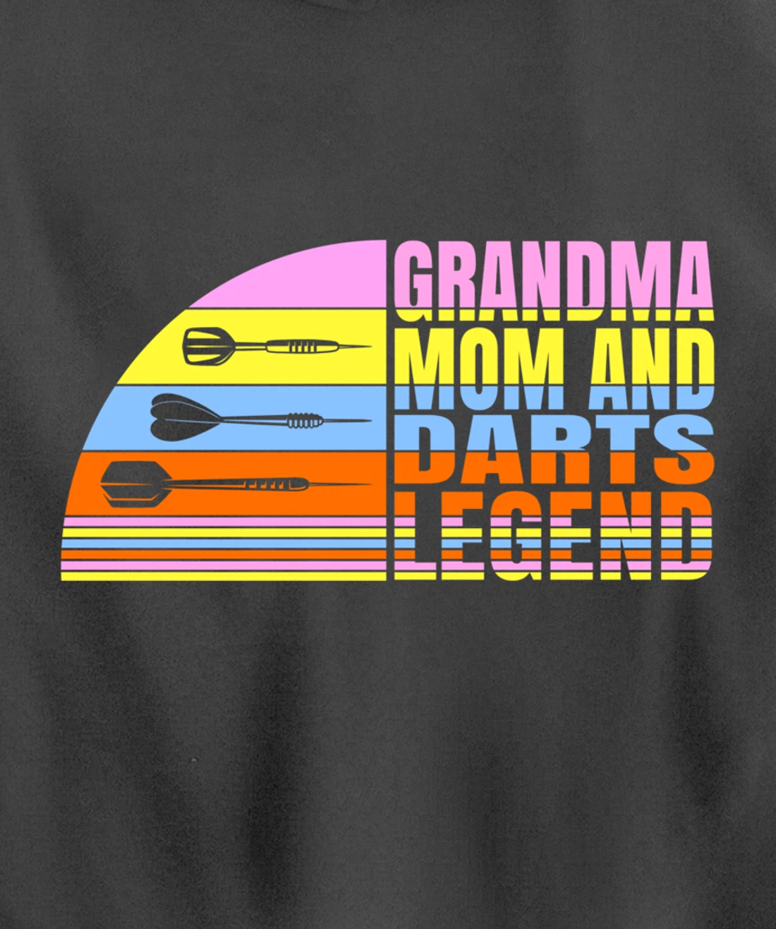 Grandma Mom And Darts Legend, Dart Throwing Women Darts Pullover Hoodie
