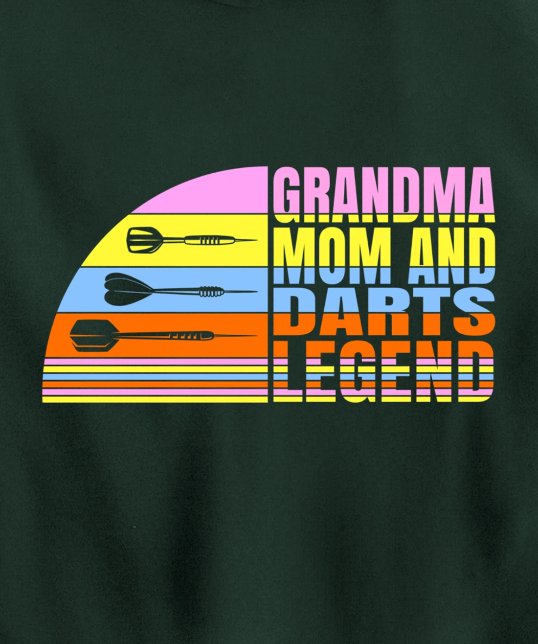 Grandma Mom And Darts Legend, Dart Throwing Women Darts Pullover Hoodie