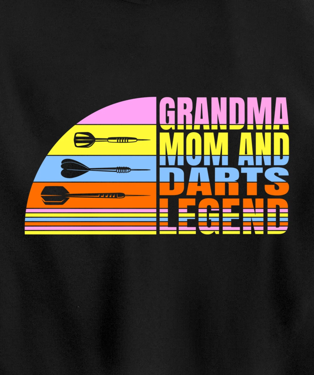 Grandma Mom And Darts Legend, Dart Throwing Women Darts Pullover Hoodie