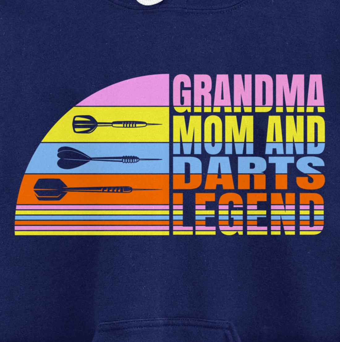 Grandma Mom And Darts Legend, Dart Throwing Women Darts Pullover Hoodie