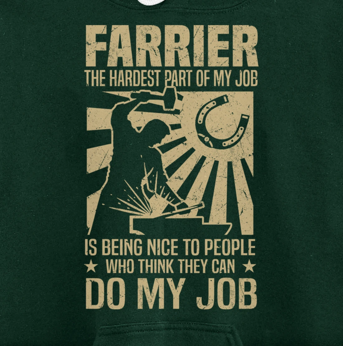 Funny Farrier Saying The Hardest Part Of My Job Pullover Hoodie