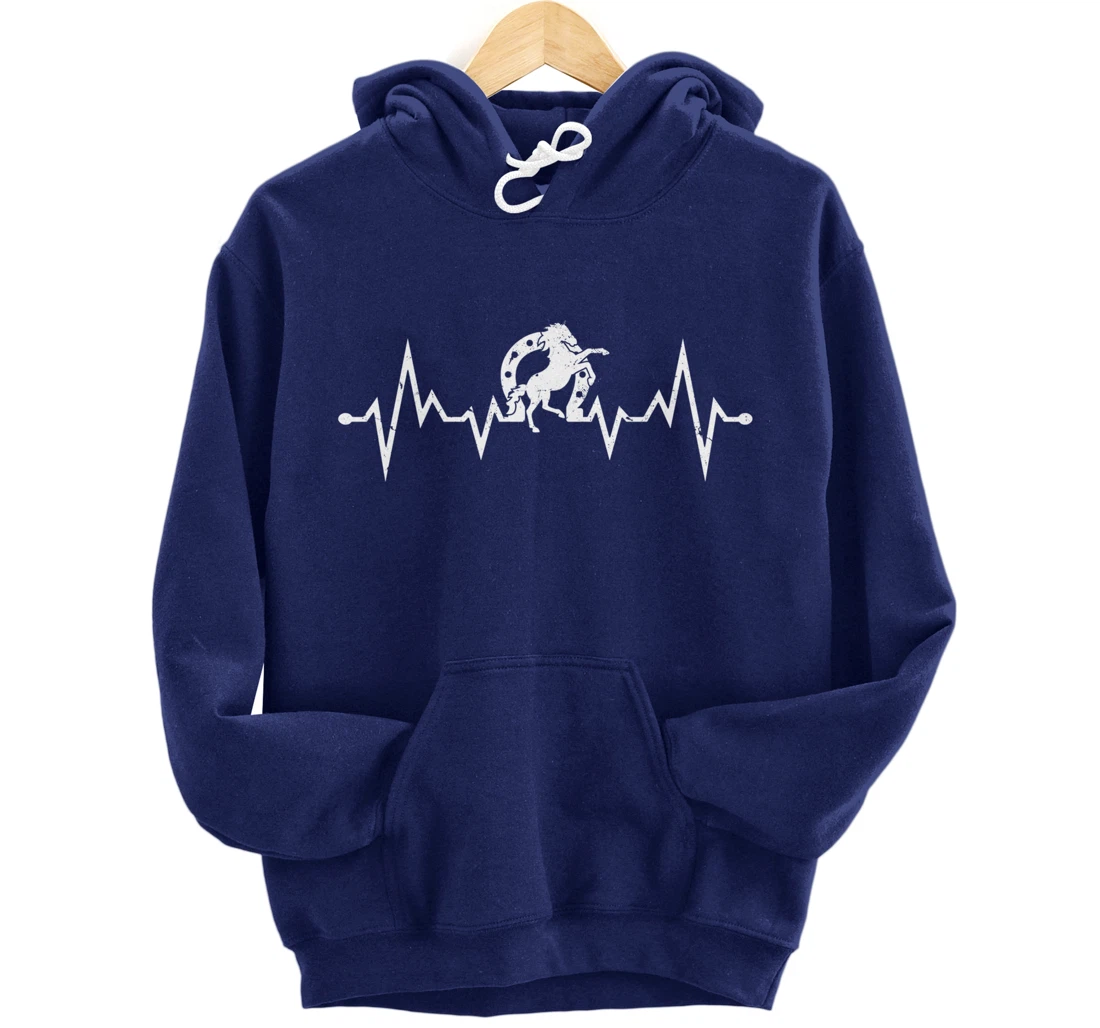 Farrier EKG Heartbeat Pulse Horseshoer Hoof Care Pullover Hoodie