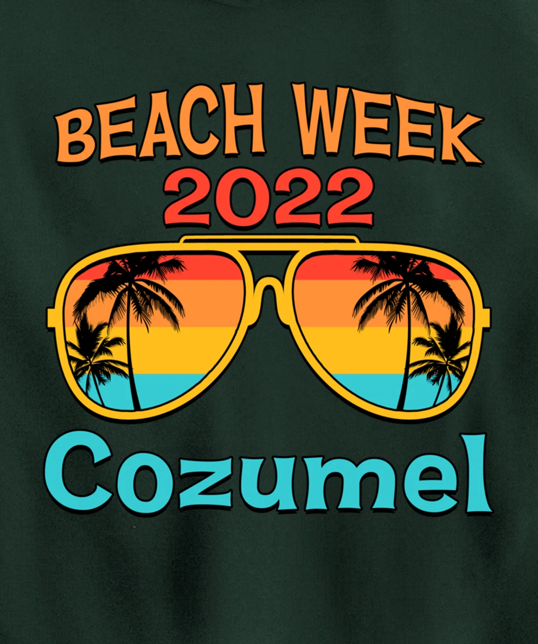 Cozumel Spring Break Beach Week 2022 Vacation Family Match Pullover Hoodie