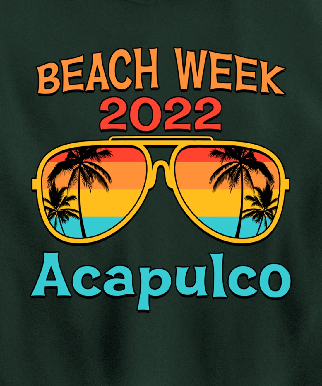 Acapulco Spring Break Beach Week 2022 Vacation Family Match Pullover Hoodie