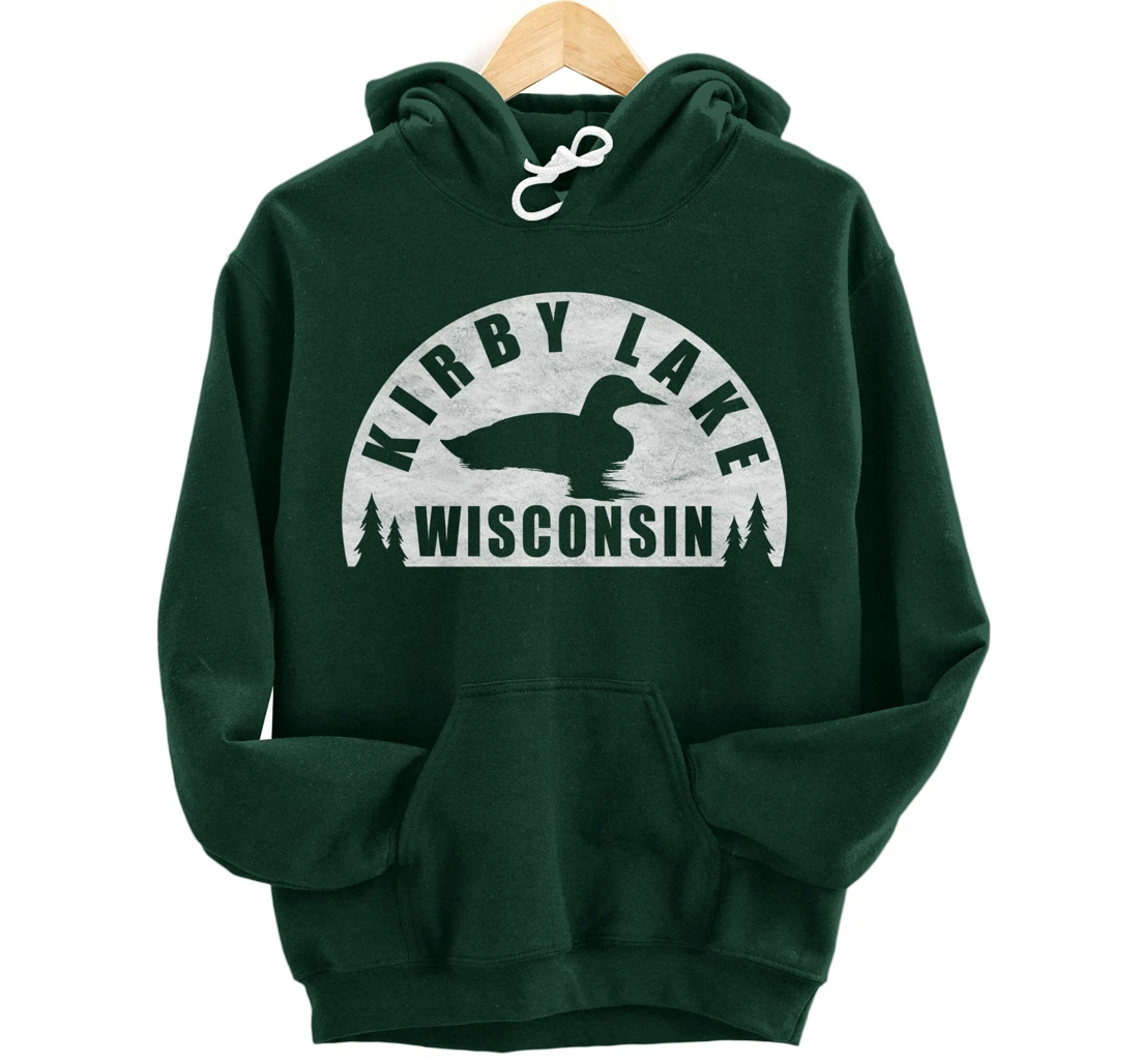 Kirby Lake Northern Wisconsin Loon Pullover Hoodie