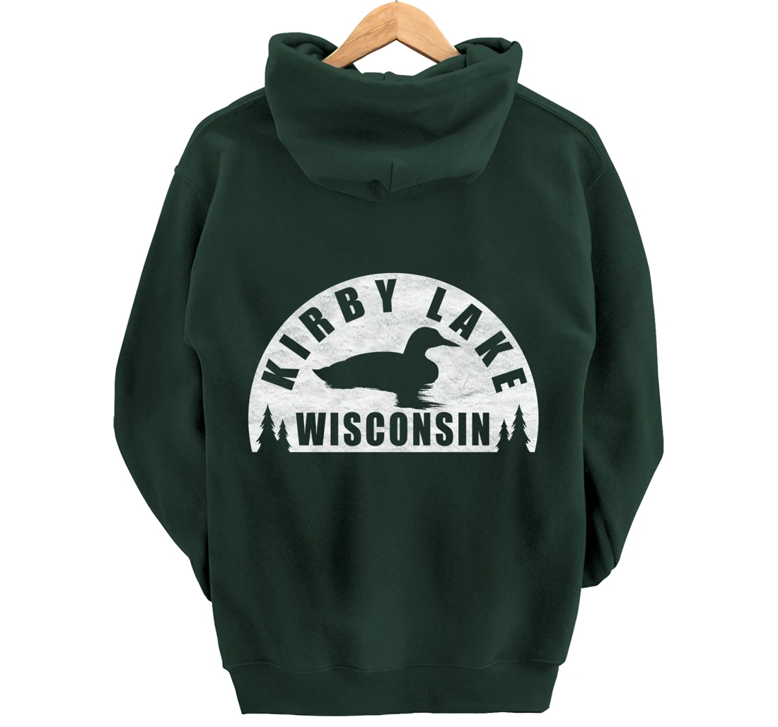 Kirby Lake Northern Wisconsin Loon Pullover Hoodie