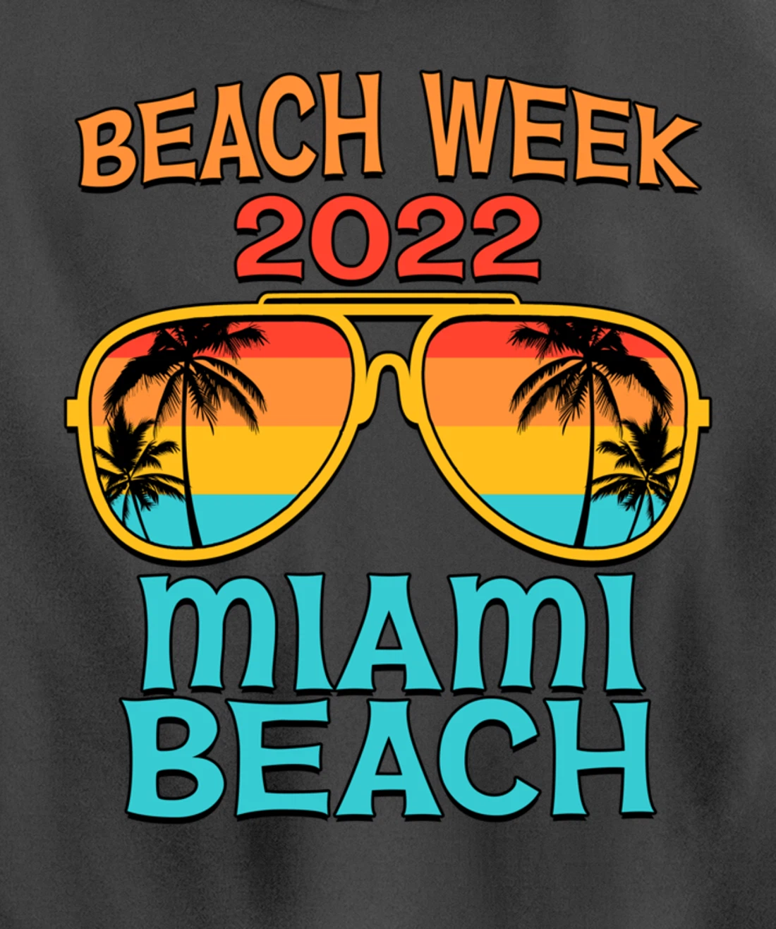 Miami Beach Spring Break Beach Week 2022 Vacation Matching Pullover Hoodie