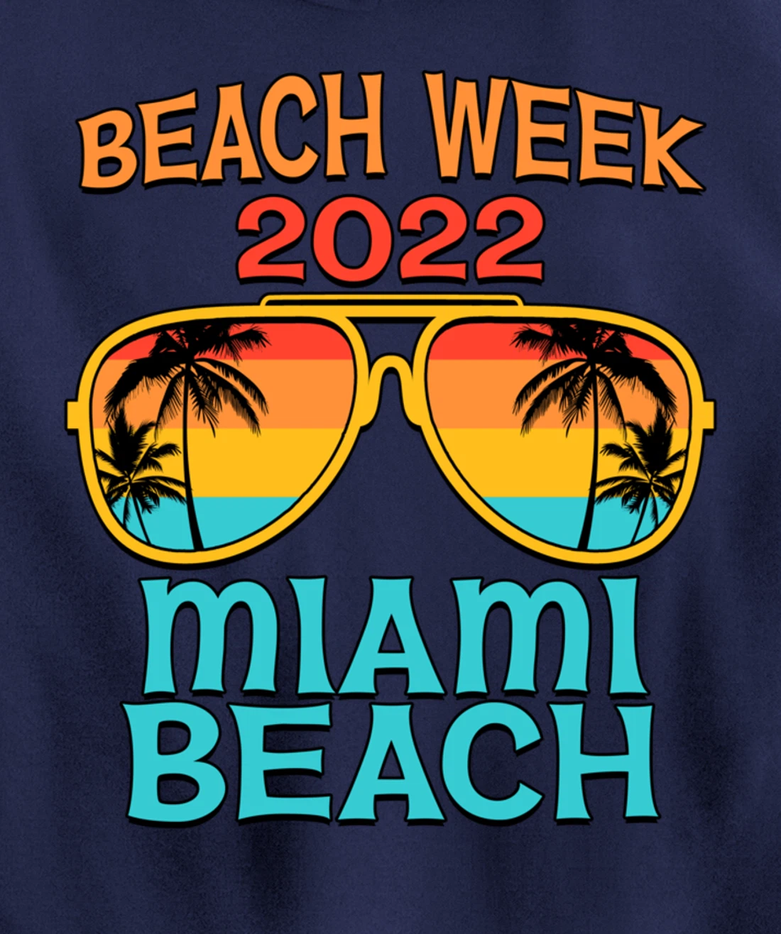 Miami Beach Spring Break Beach Week 2022 Vacation Matching Pullover Hoodie