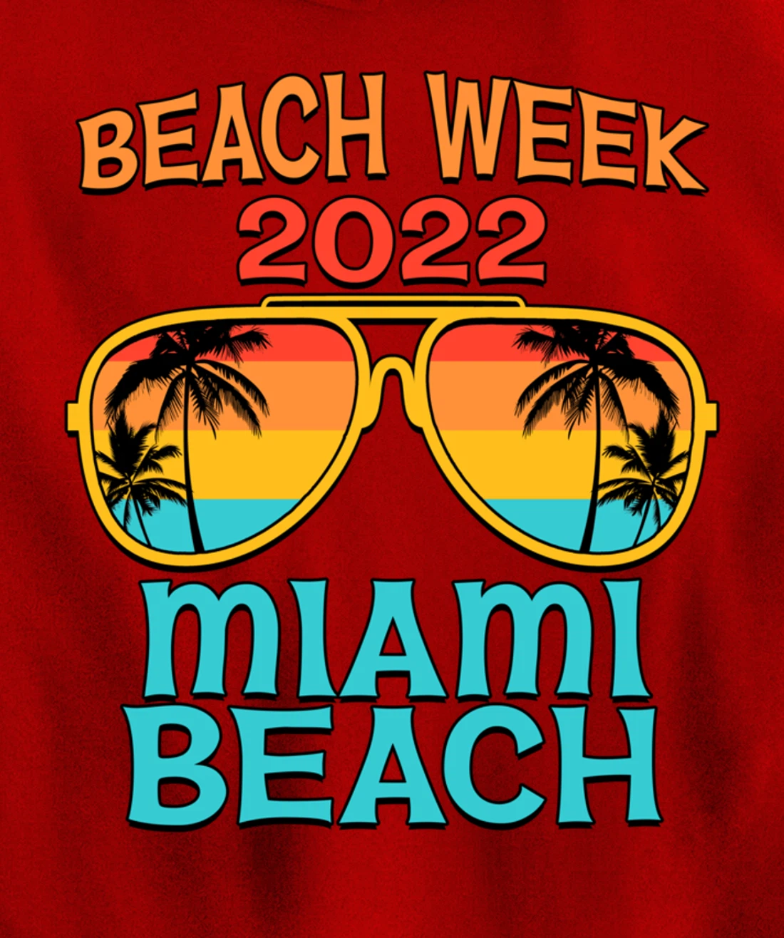 Miami Beach Spring Break Beach Week 2022 Vacation Matching Pullover Hoodie