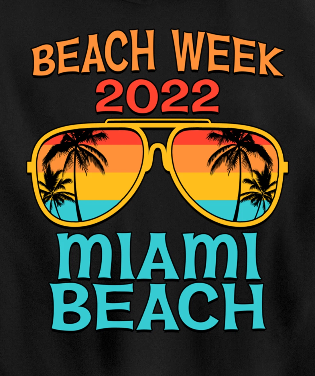 Miami Beach Spring Break Beach Week 2022 Vacation Matching Pullover Hoodie