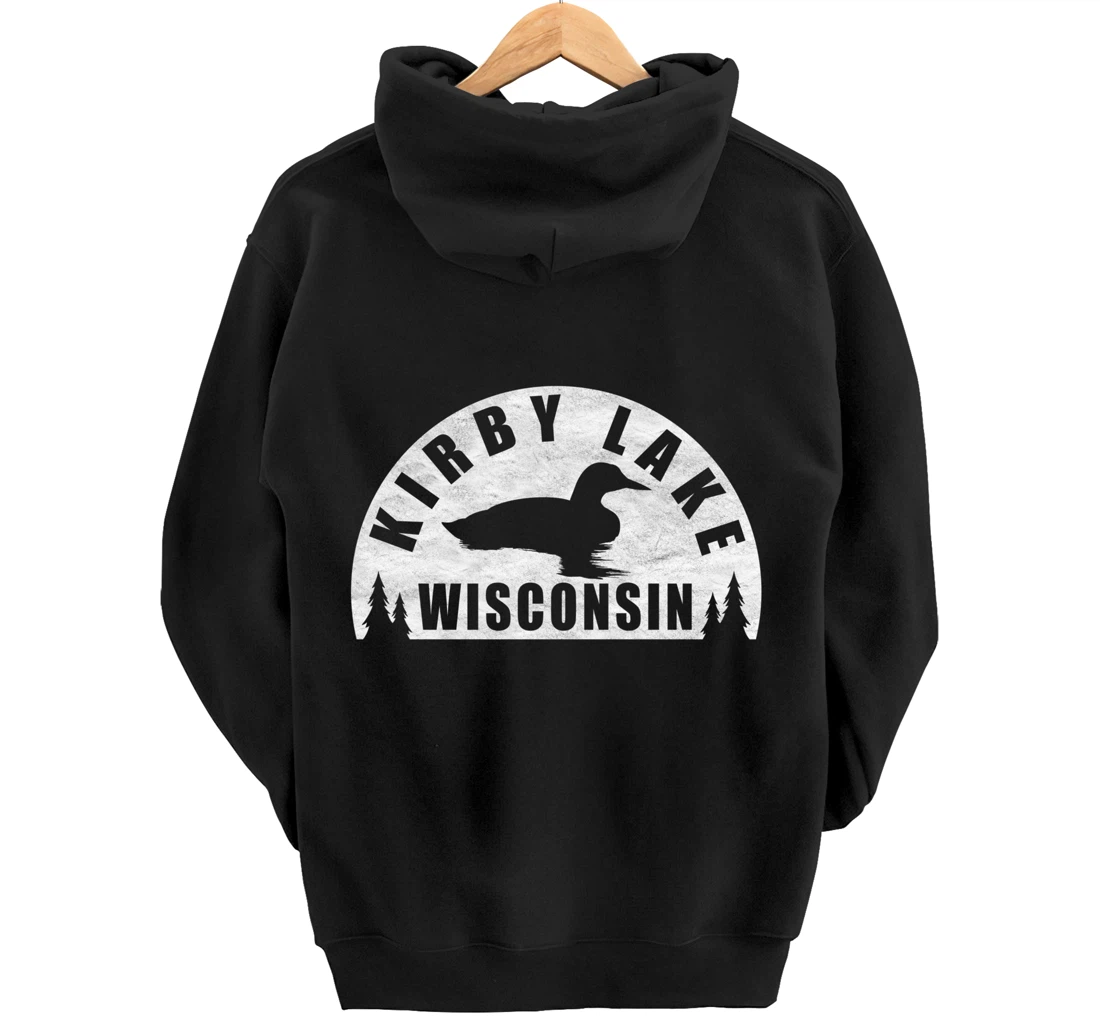 Kirby Lake Northern Wisconsin Loon Pullover Hoodie