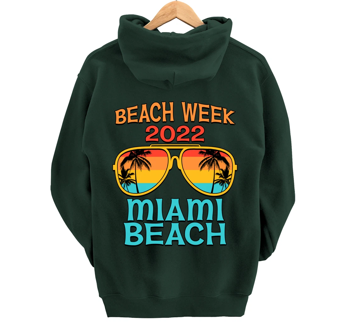 Miami Beach Spring Break Beach Week 2022 Vacation Matching Pullover Hoodie