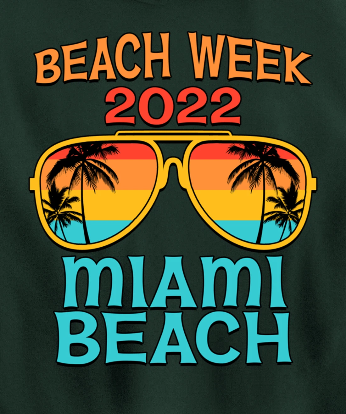Miami Beach Spring Break Beach Week 2022 Vacation Matching Pullover Hoodie