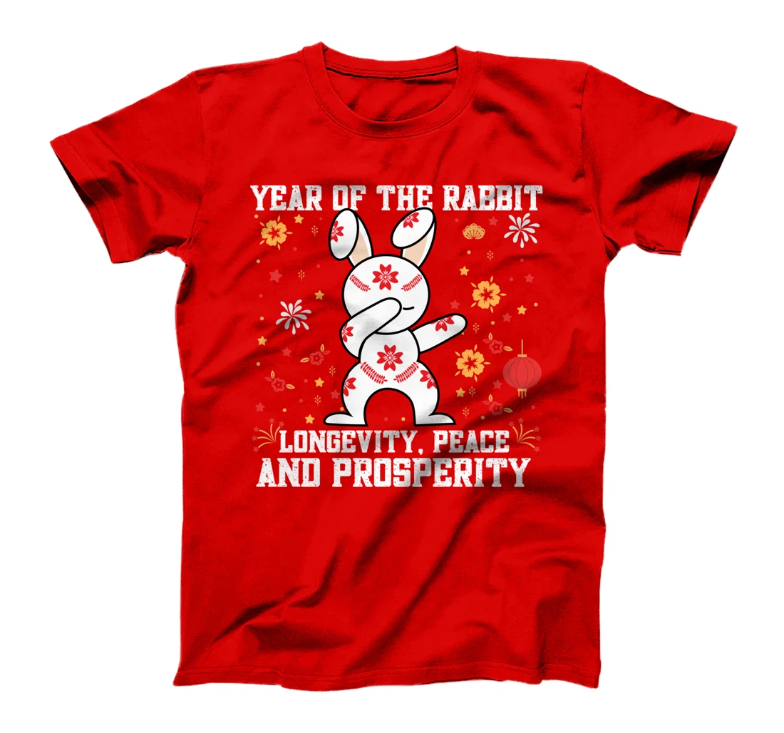 Rabbit Chinese New Year 2023 Longevity, peace and prosperity T-Shirt