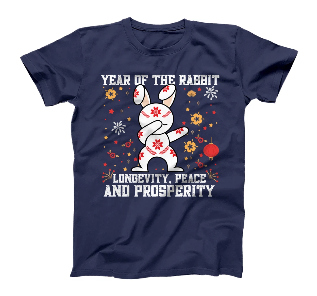 Rabbit Chinese New Year 2023 Longevity, peace and prosperity T-Shirt