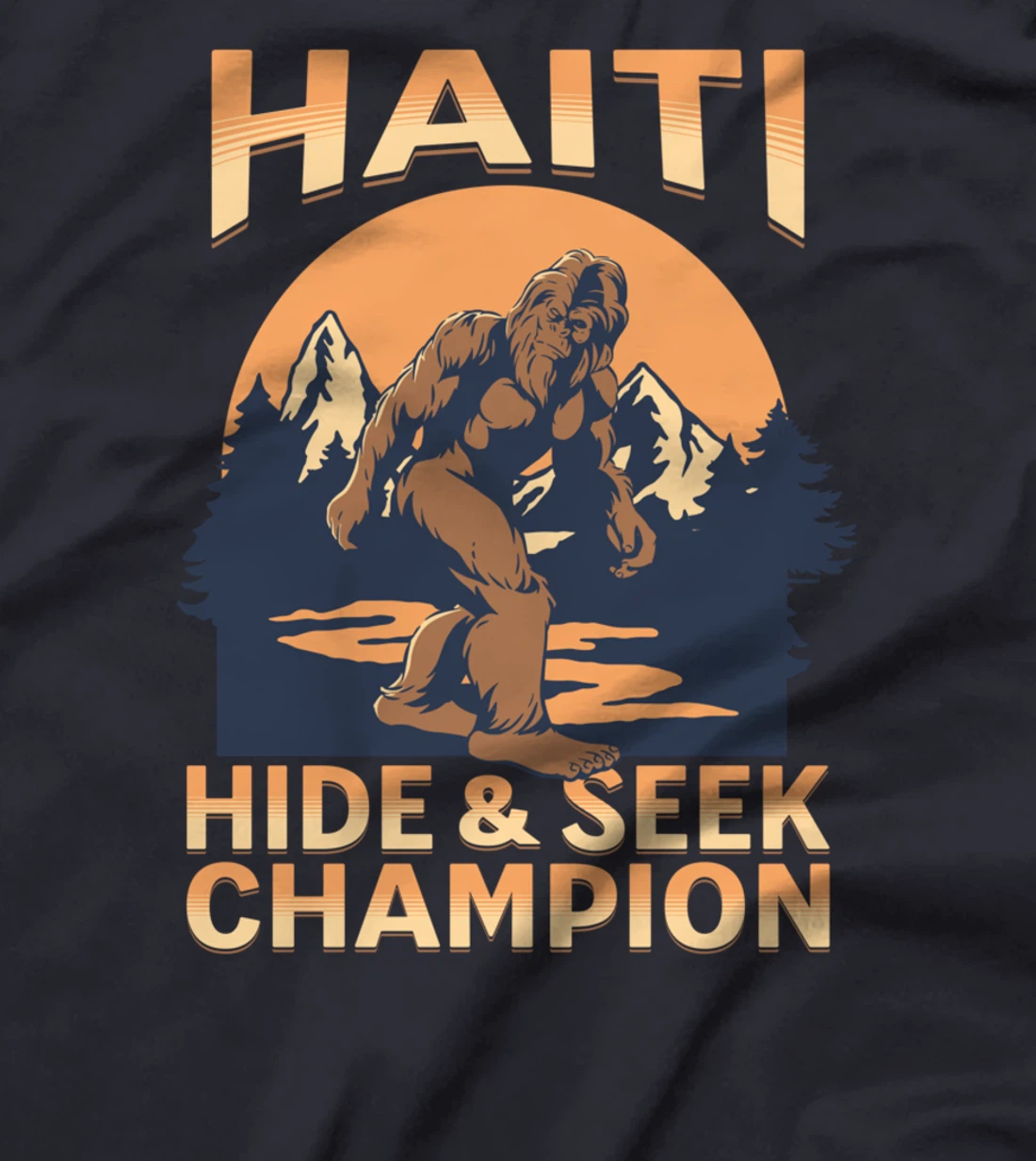 Haiti Bigfoot Country Sunset Champ T-Shirt