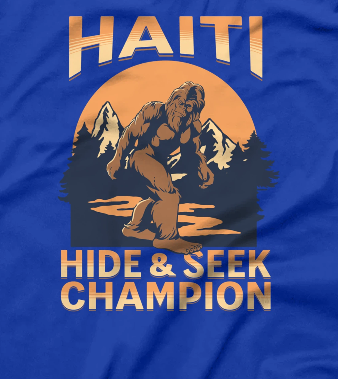 Haiti Bigfoot Country Sunset Champ T-Shirt