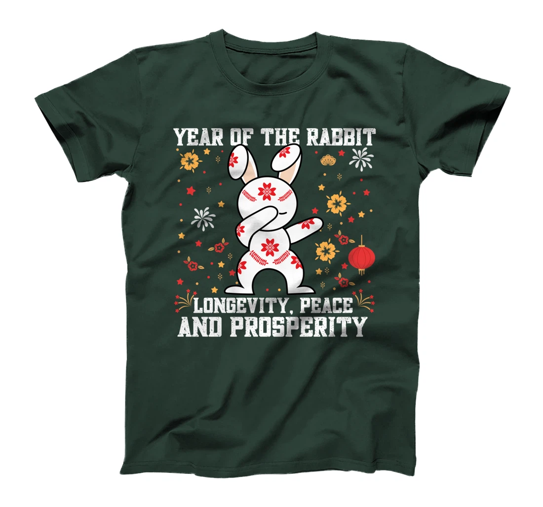 Rabbit Chinese New Year 2023 Longevity, peace and prosperity T-Shirt