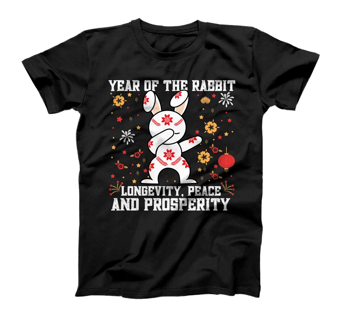 Rabbit Chinese New Year 2023 Longevity, peace and prosperity T-Shirt
