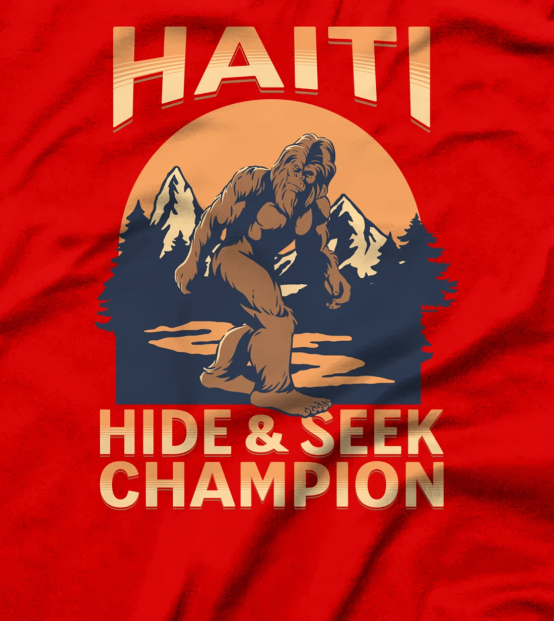 Haiti Bigfoot Country Sunset Champ T-Shirt