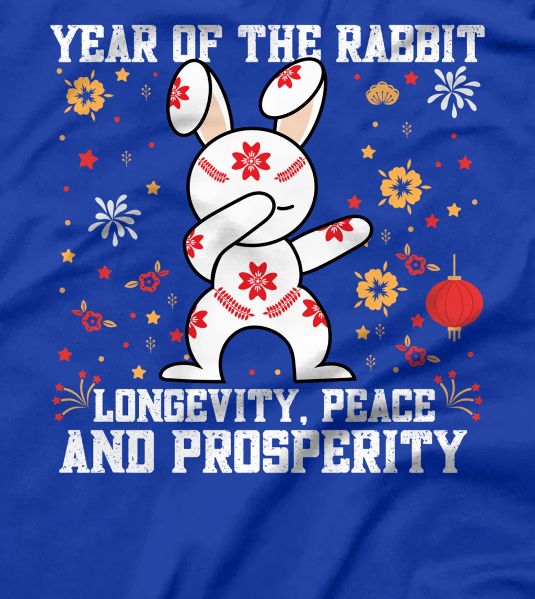 Rabbit Chinese New Year 2023 Longevity, peace and prosperity T-Shirt