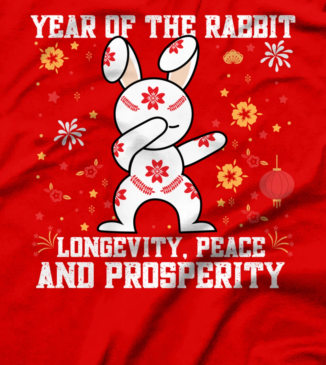 Rabbit Chinese New Year 2023 Longevity, peace and prosperity T-Shirt