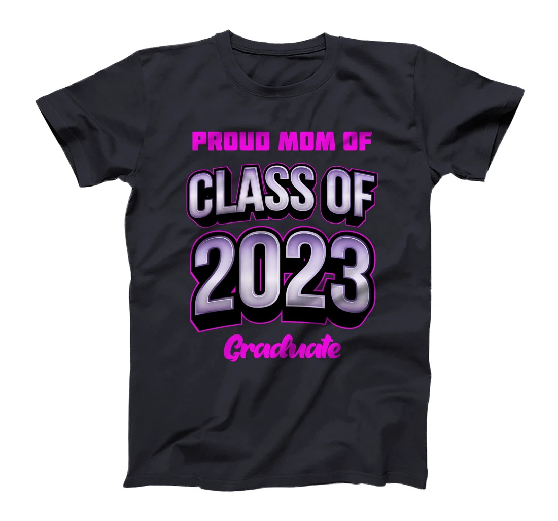 Cool Proud Mom of Class Of 2023 Floral Illustration Graphic T-Shirt