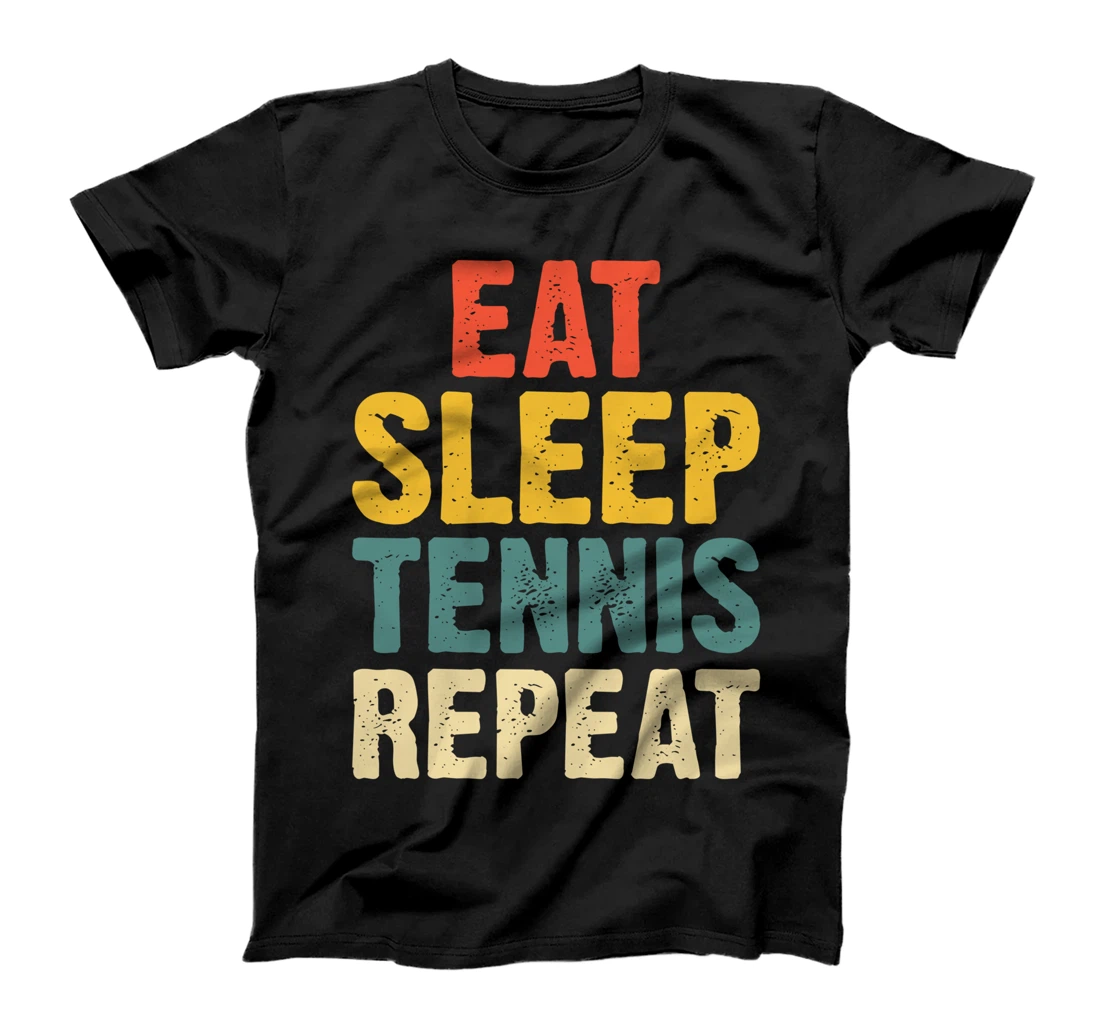 Eat Sleep Tennis Repeat Vintage Retro T-Shirt