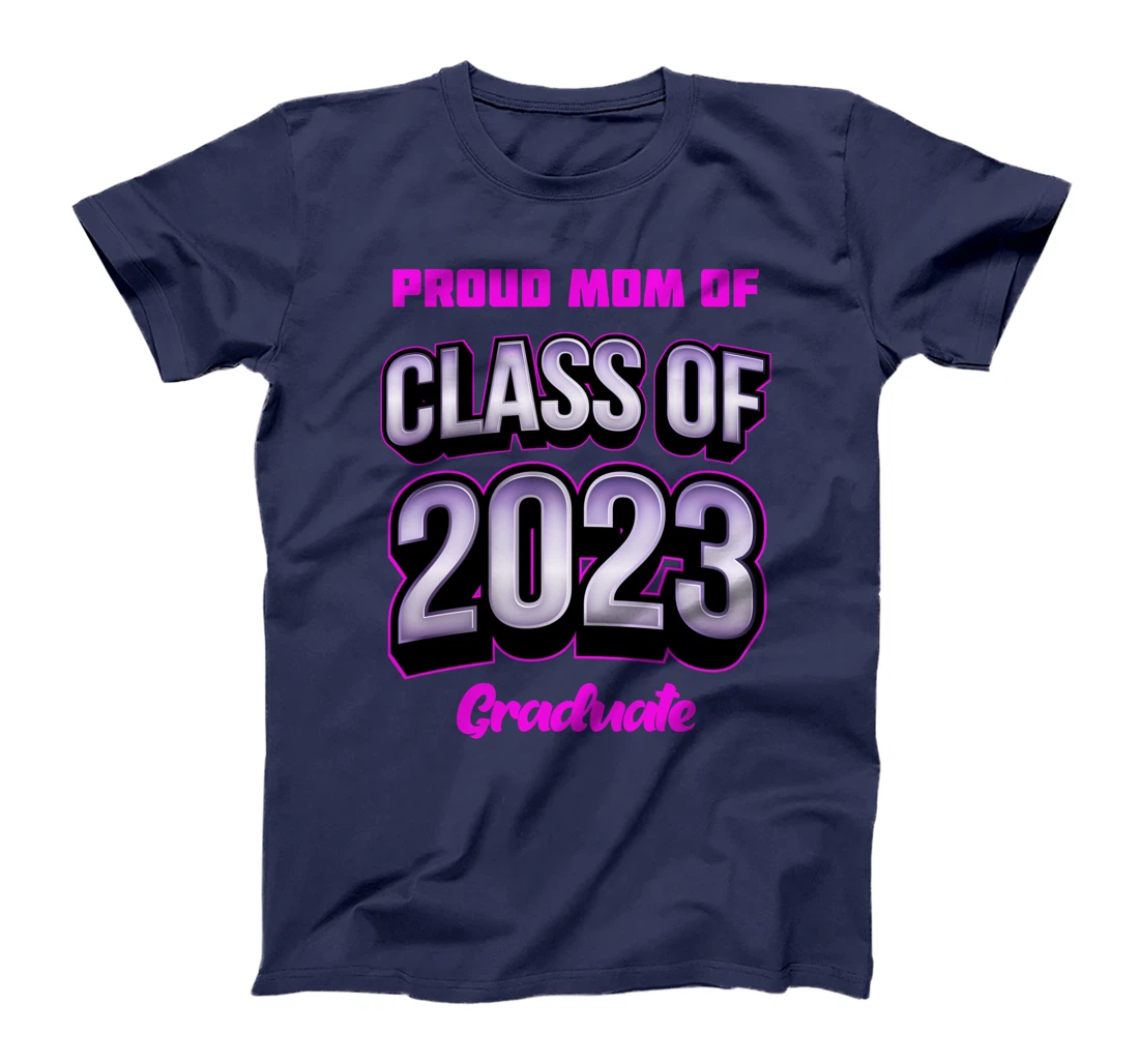Cool Proud Mom of Class Of 2023 Floral Illustration Graphic T-Shirt