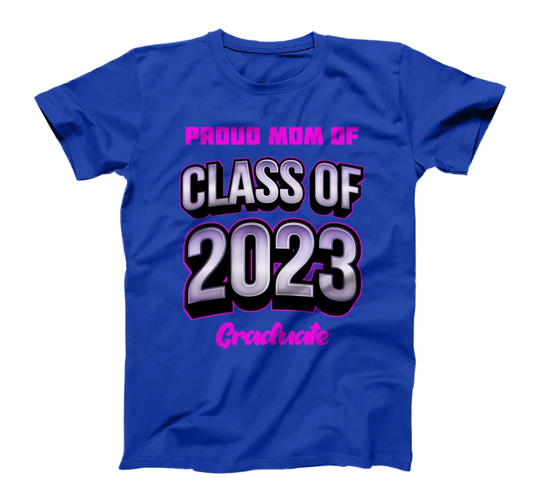 Cool Proud Mom of Class Of 2023 Floral Illustration Graphic T-Shirt