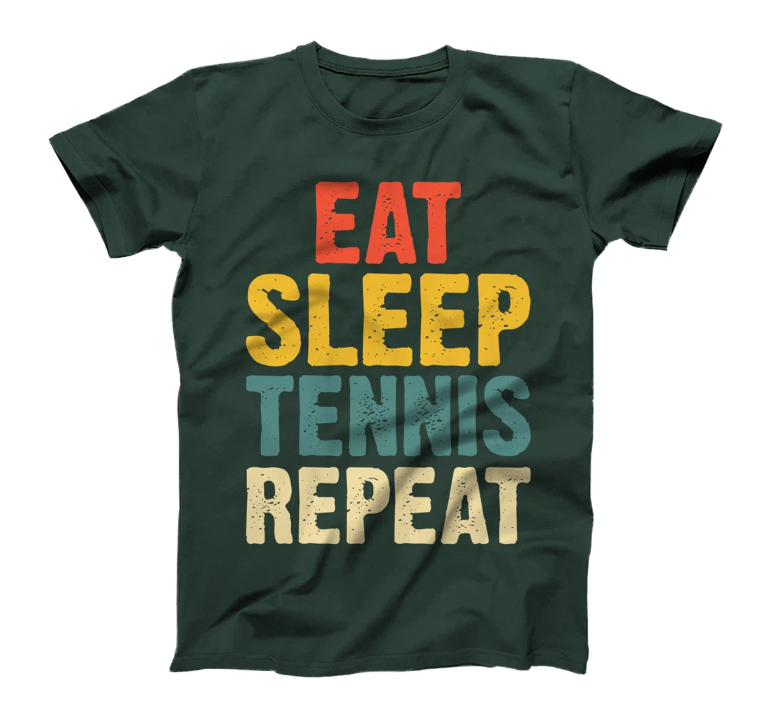 Eat Sleep Tennis Repeat Vintage Retro T-Shirt
