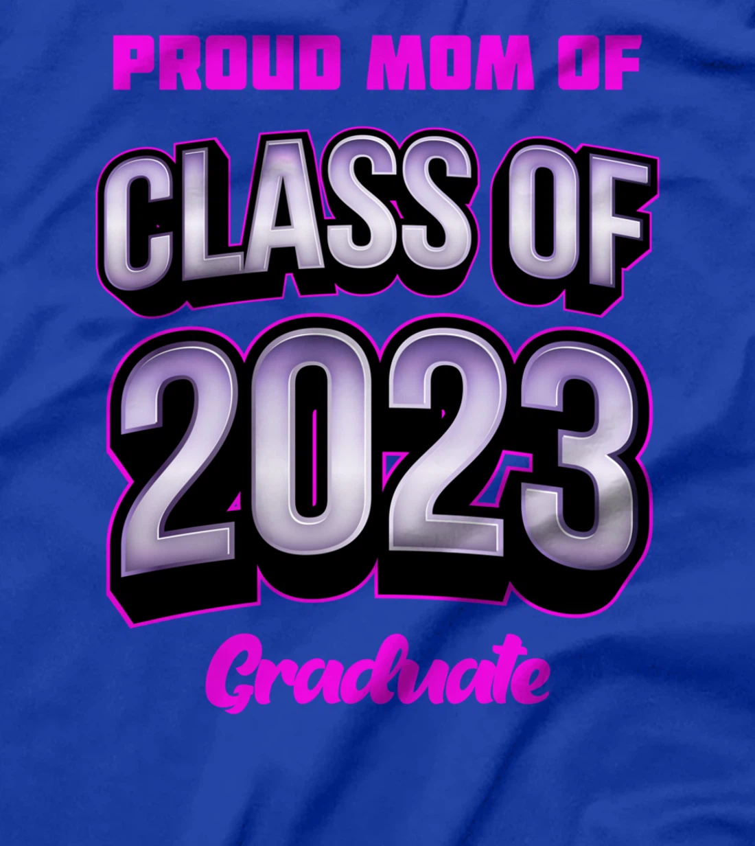 Cool Proud Mom of Class Of 2023 Floral Illustration Graphic T-Shirt