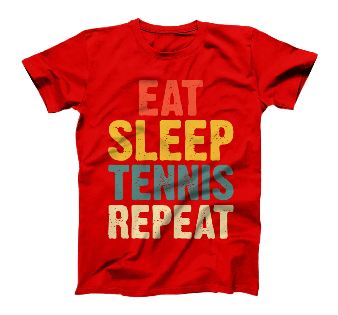 Eat Sleep Tennis Repeat Vintage Retro T-Shirt