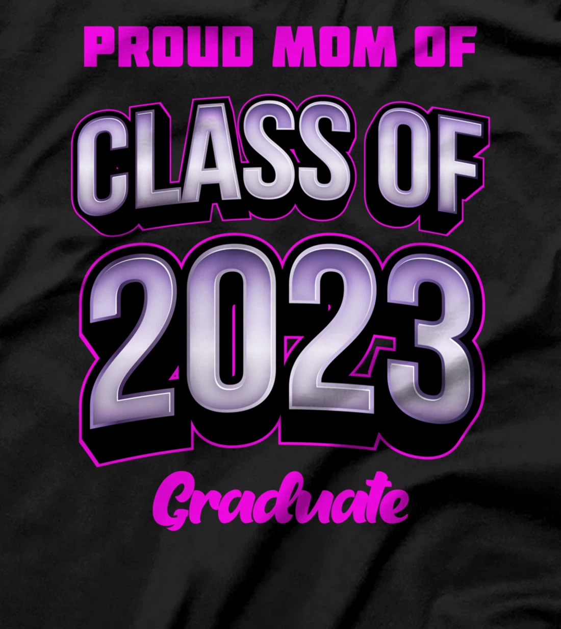 Cool Proud Mom of Class Of 2023 Floral Illustration Graphic T-Shirt