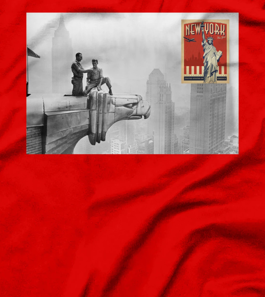 Retro New York City Buildings Manhattan Sky Scrapers T-Shirt