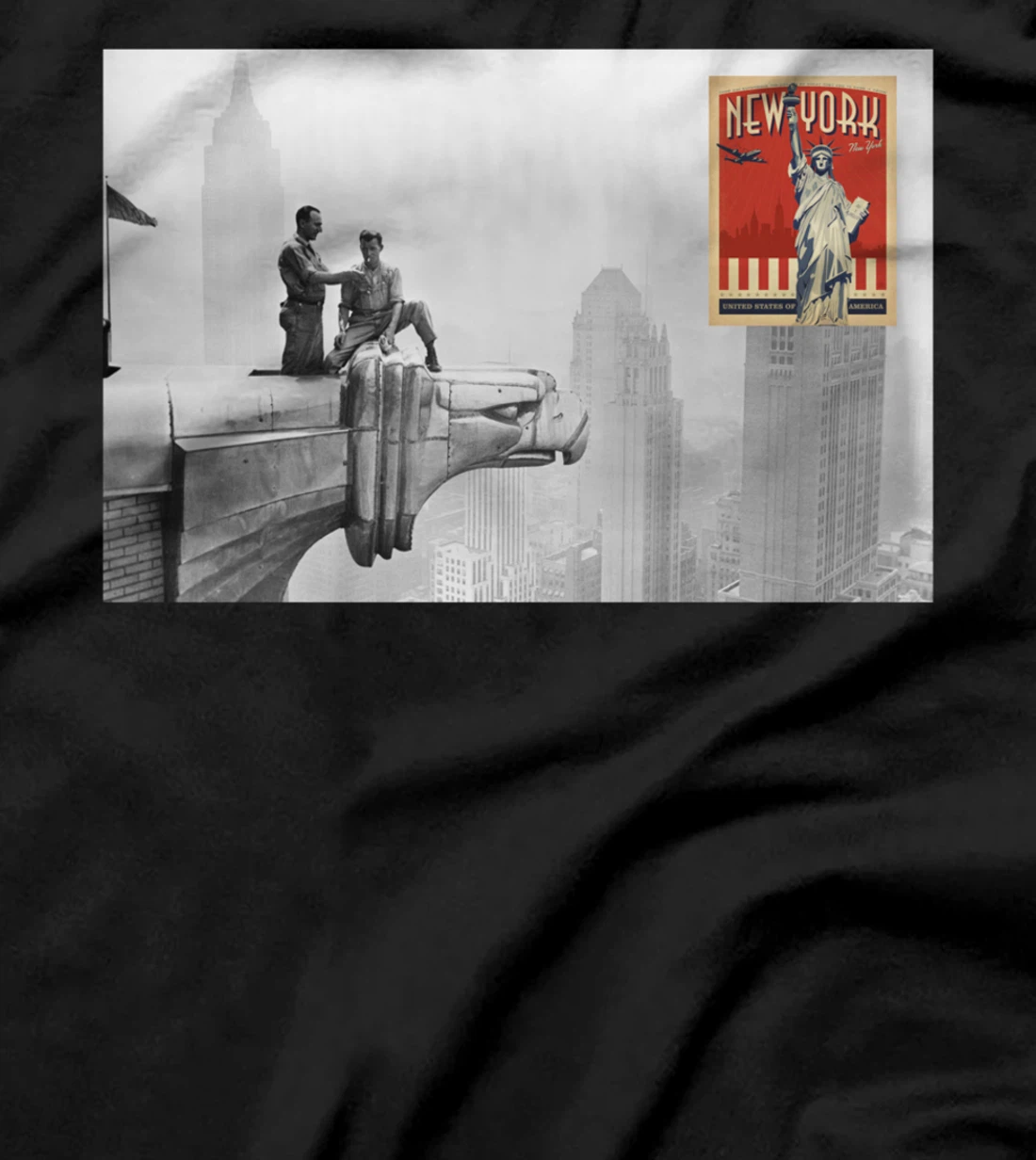 Retro New York City Buildings Manhattan Sky Scrapers T-Shirt