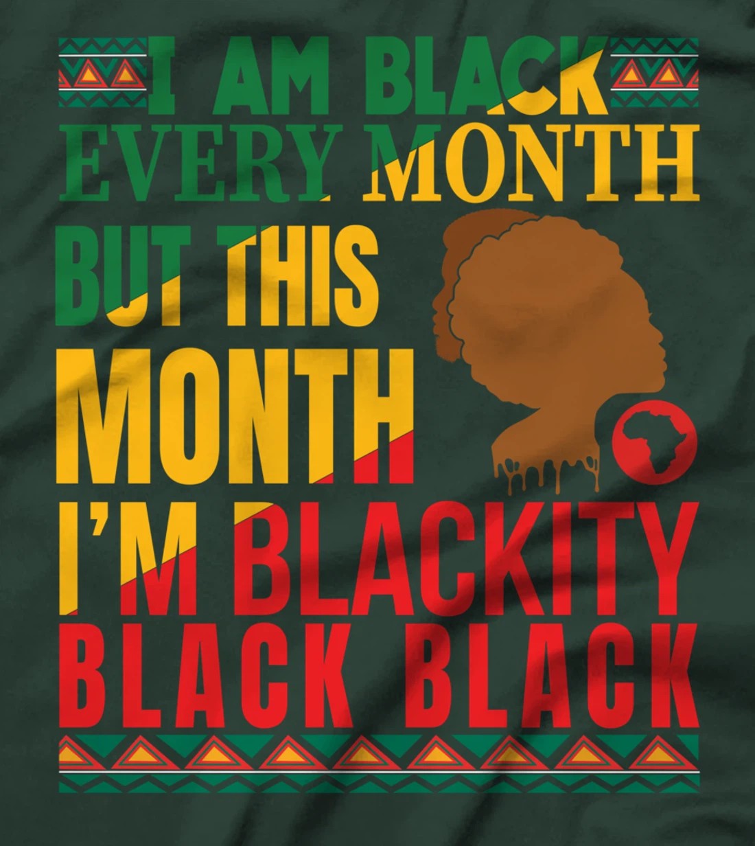 I Am Black Every Month But This Month I'm Blackity Black Tee T-Shirt