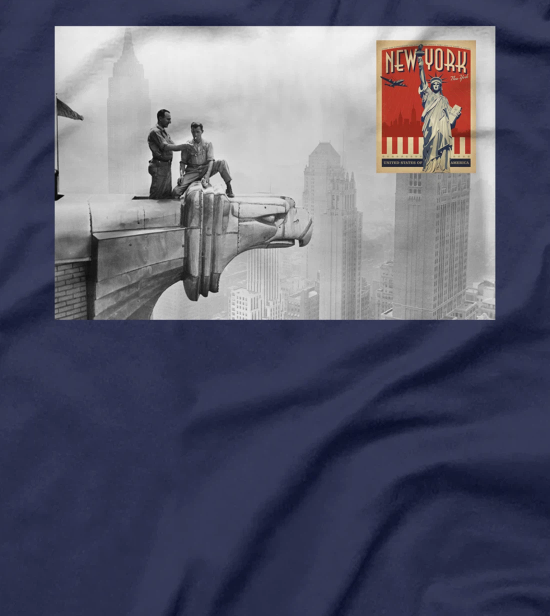 Retro New York City Buildings Manhattan Sky Scrapers T-Shirt