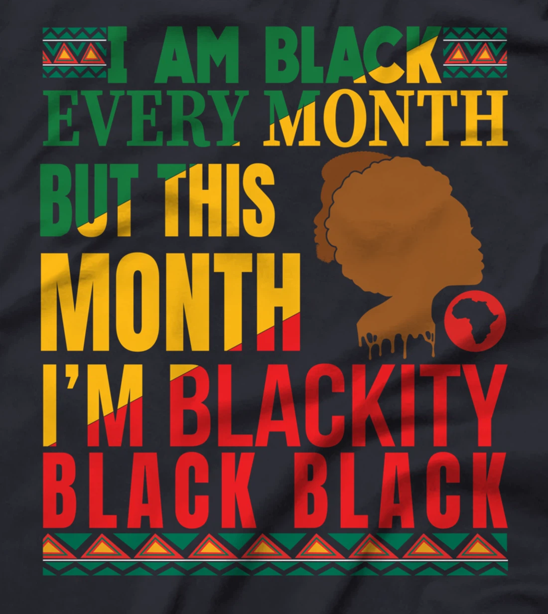 I Am Black Every Month But This Month I'm Blackity Black Tee T-Shirt