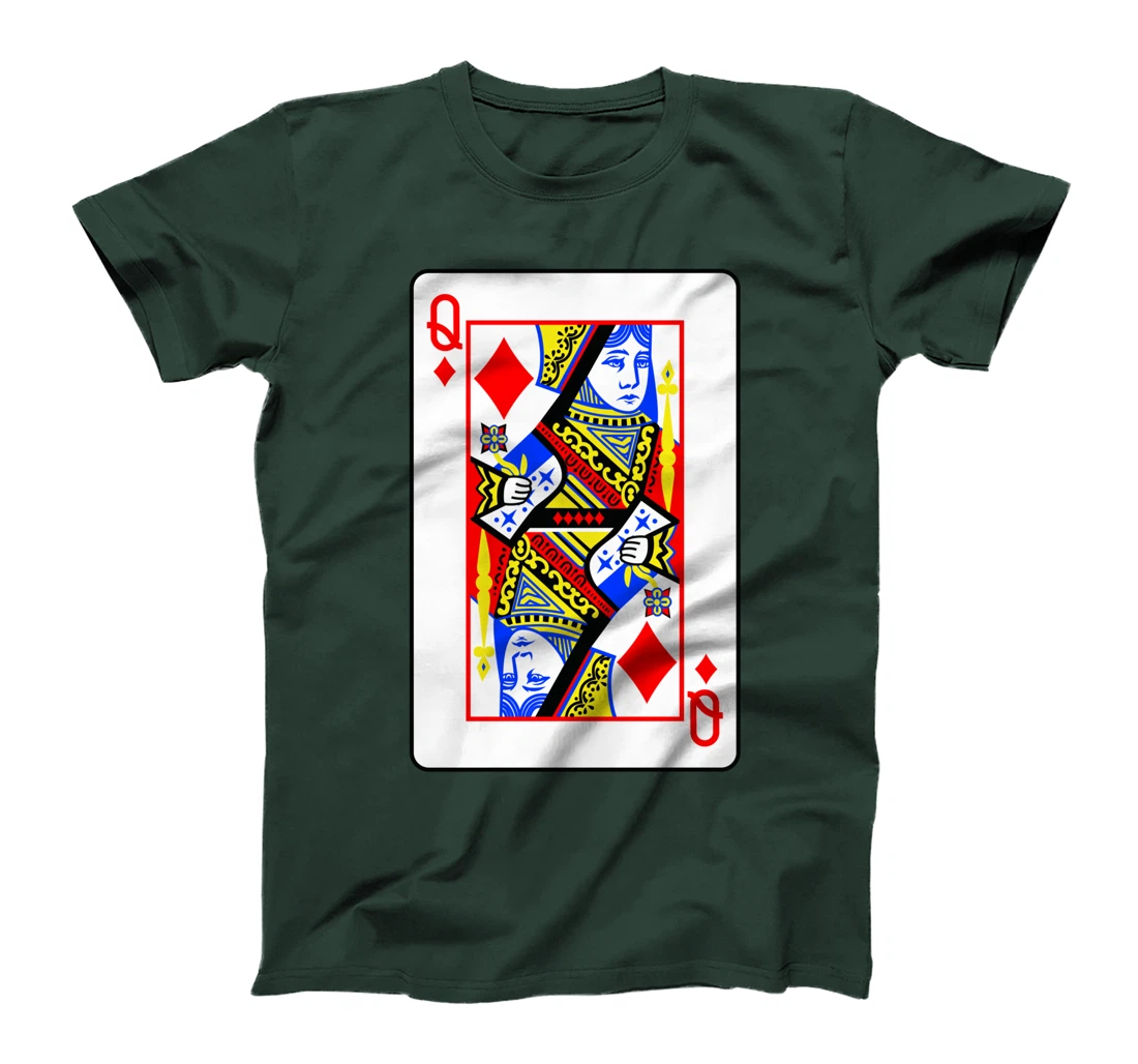 Queens Of Diamonds Poker Card Games Playing Cards Black Jack T-Shirt