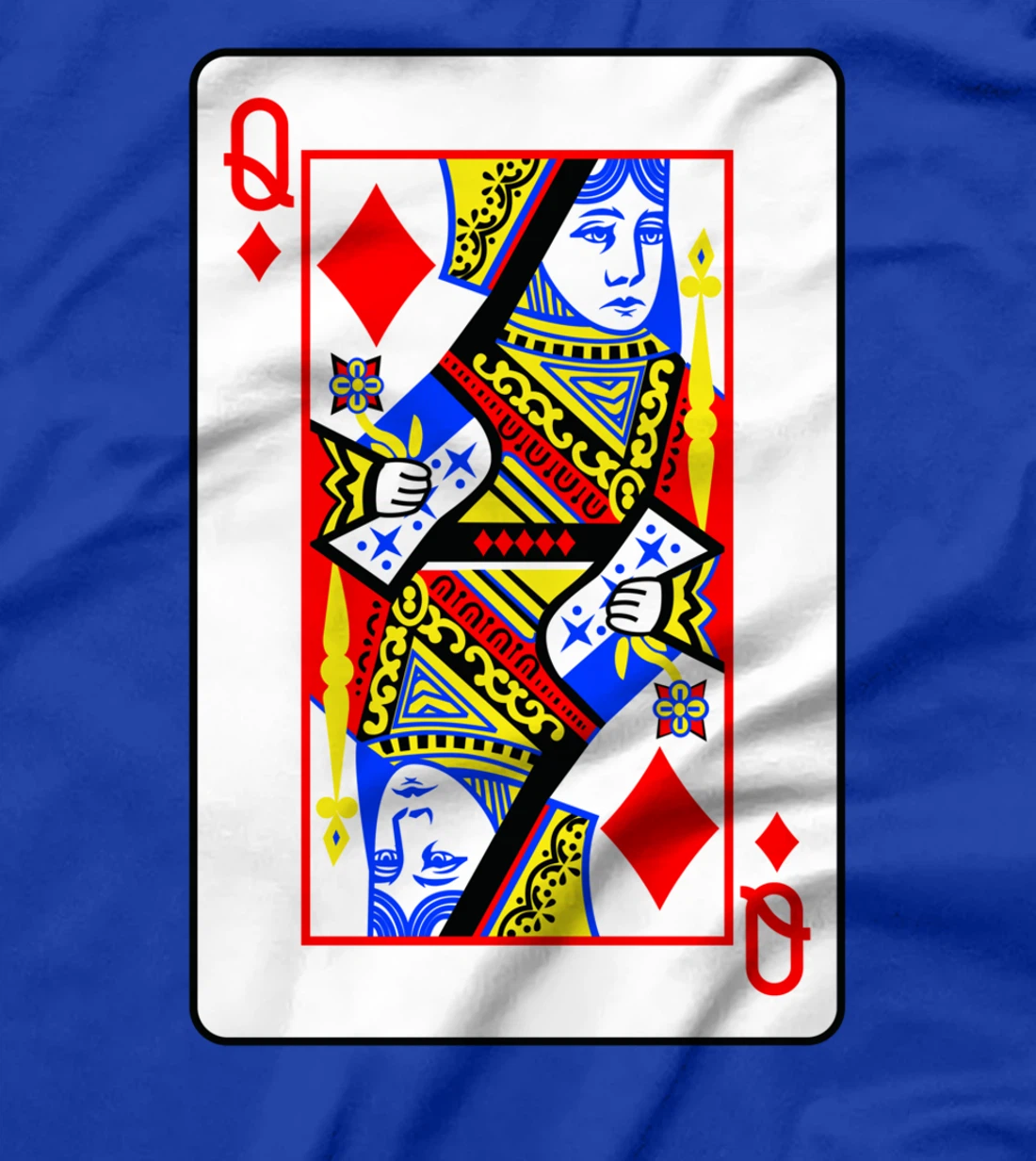 Queens Of Diamonds Poker Card Games Playing Cards Black Jack T-Shirt