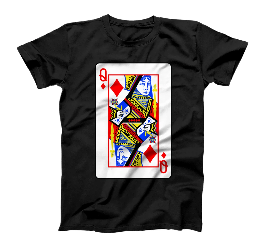 Queens Of Diamonds Poker Card Games Playing Cards Black Jack T-Shirt