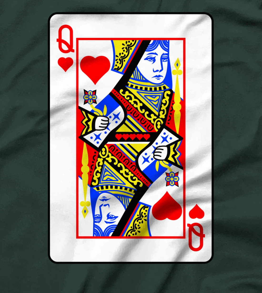 Queens Of Hearts Poker Card Games Playing Cards Black Jack T-Shirt